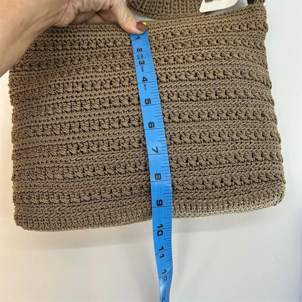 The Sak Women's Taupe Crochet Shoulder Bag with Interior Pocket NWT - Picture 9 of 9